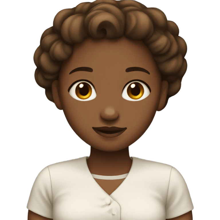 Short brown girl  emoji