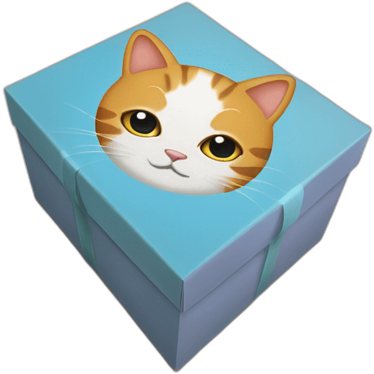 cat gift box emoji