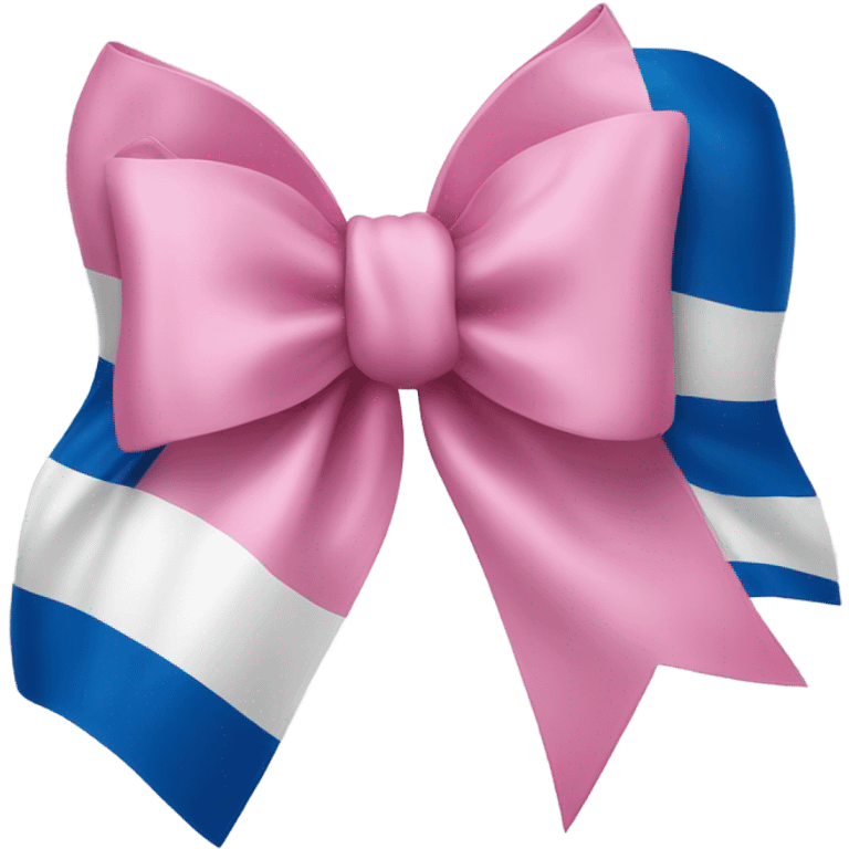 Israel flag with a pink bow on it emoji