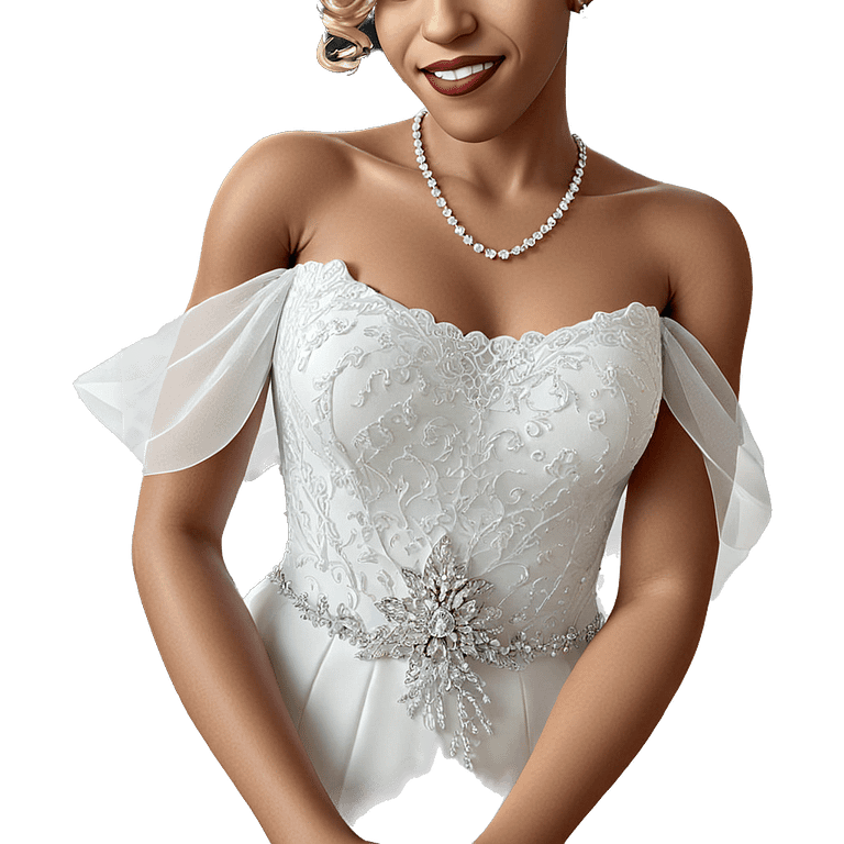 bridal beauty in white dress emoji