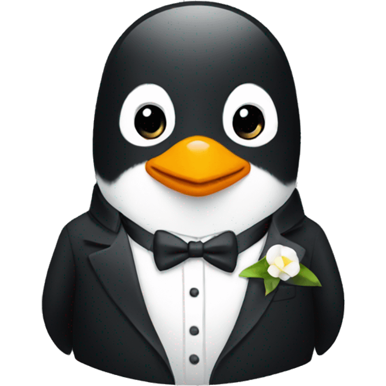 penguin in a suit emoji