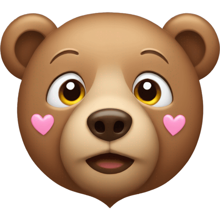 bear with hearts emoji