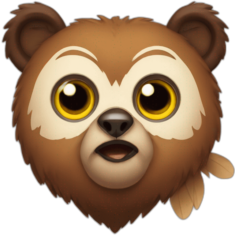 Bear owl emoji