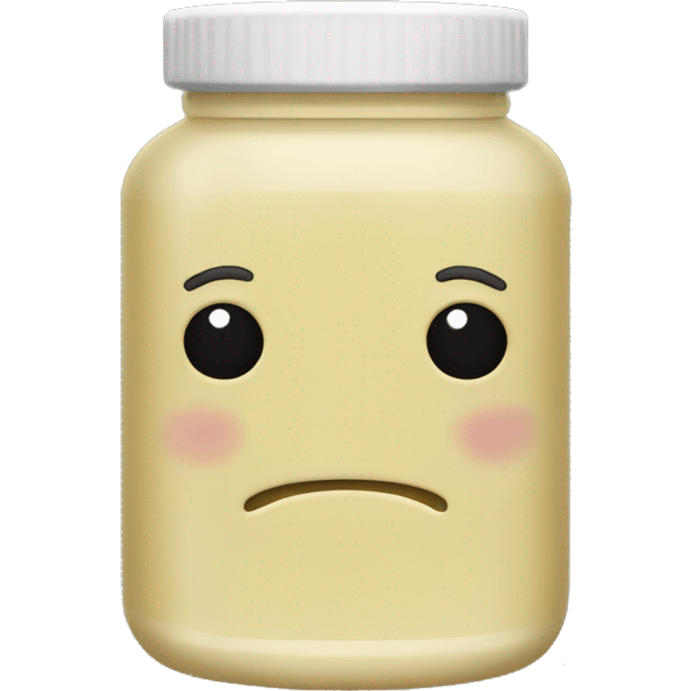 Mustard container with NO face emoji