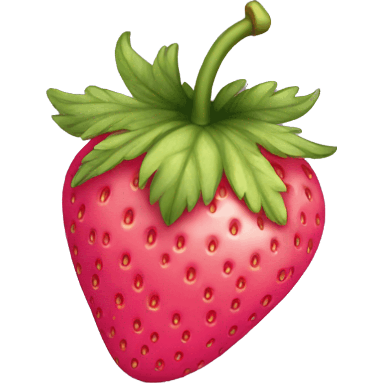 Pink strawberry emoji