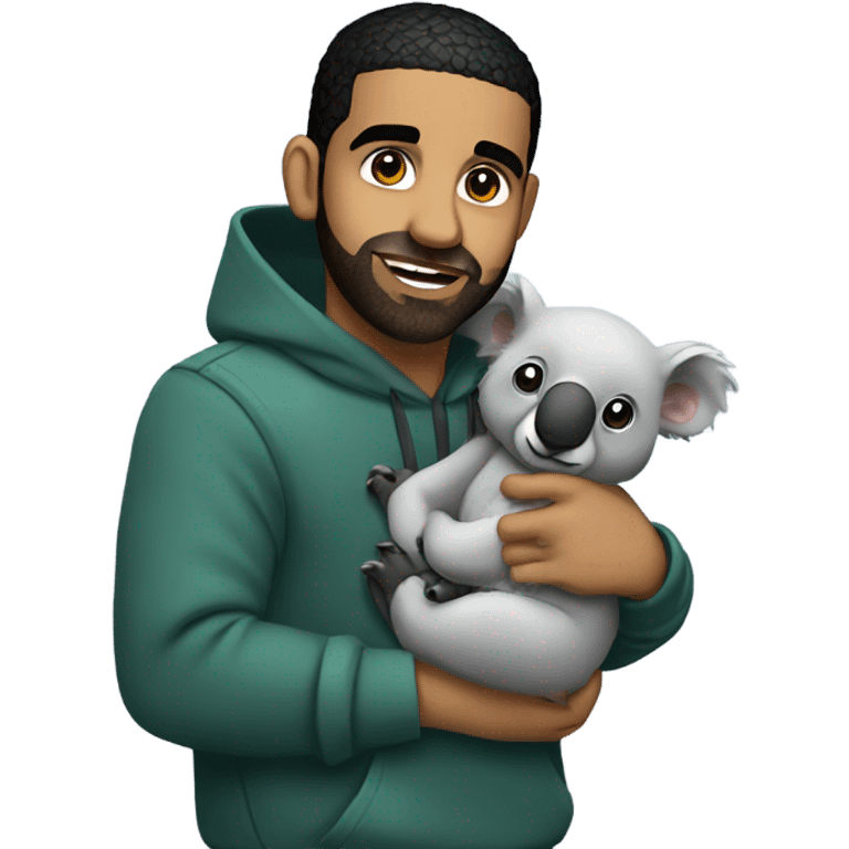 Drake holding a kuala emoji