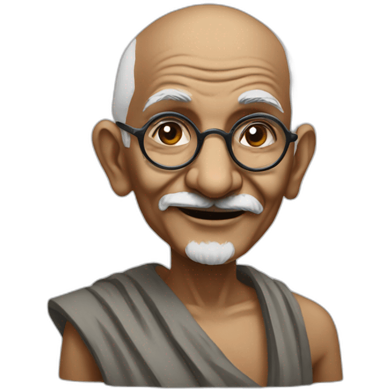 Mahatma Gandhi rock  emoji