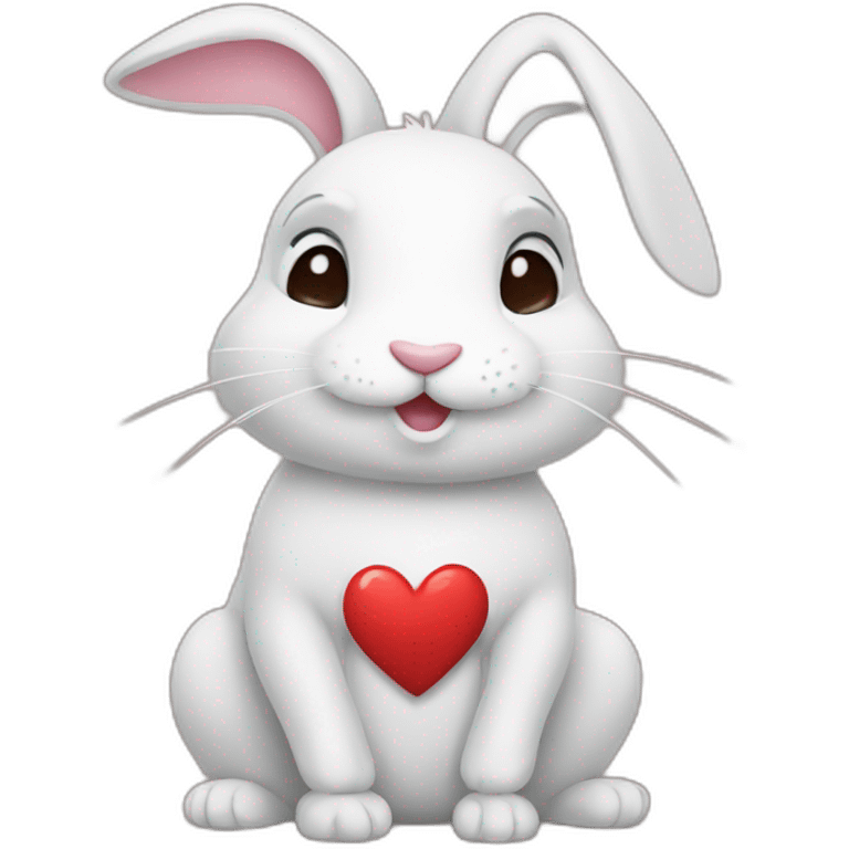 Rabbit_with_heart emoji | AI Emoji Generator