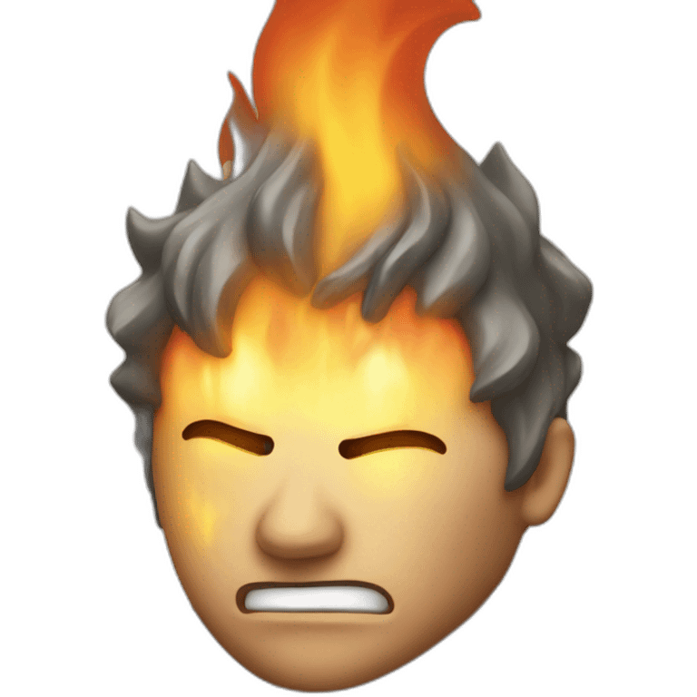 head on fire cry emoji