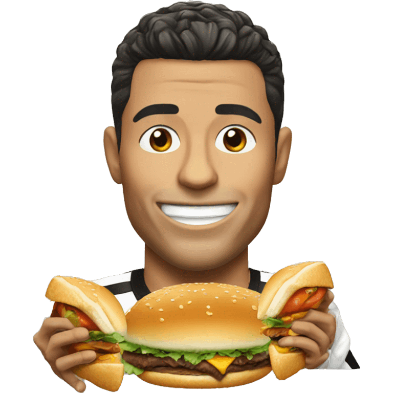 Cr7 eat a burger emoji