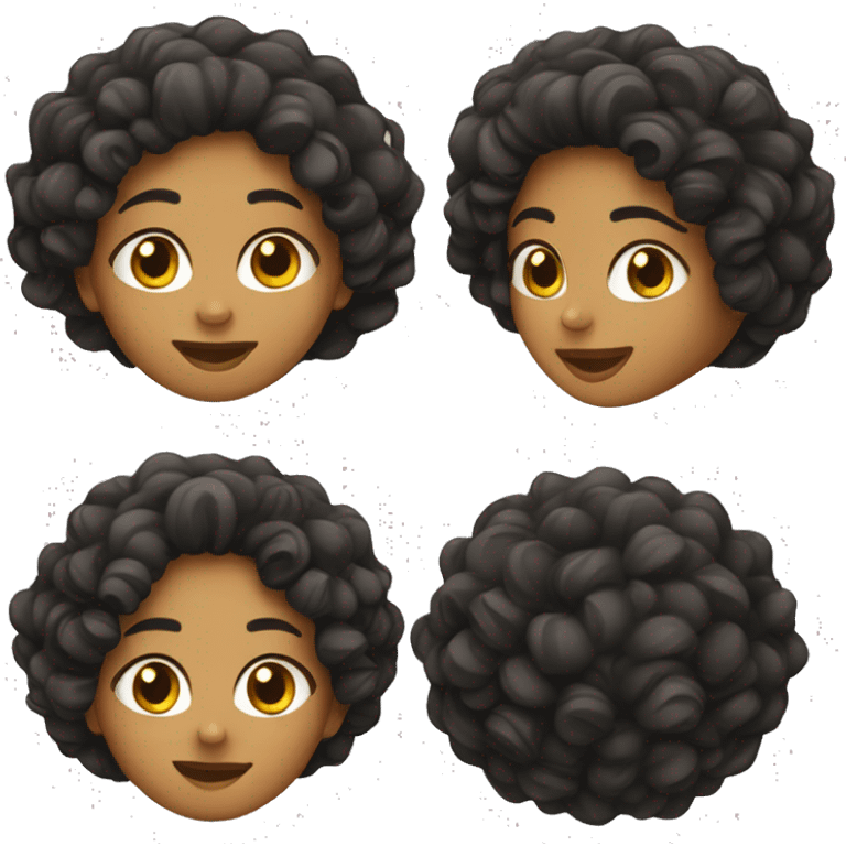 morenita with curly hair  emoji