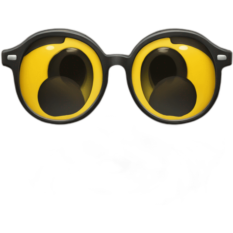 hombregafas gorra con gatos negro y amarillo emoji