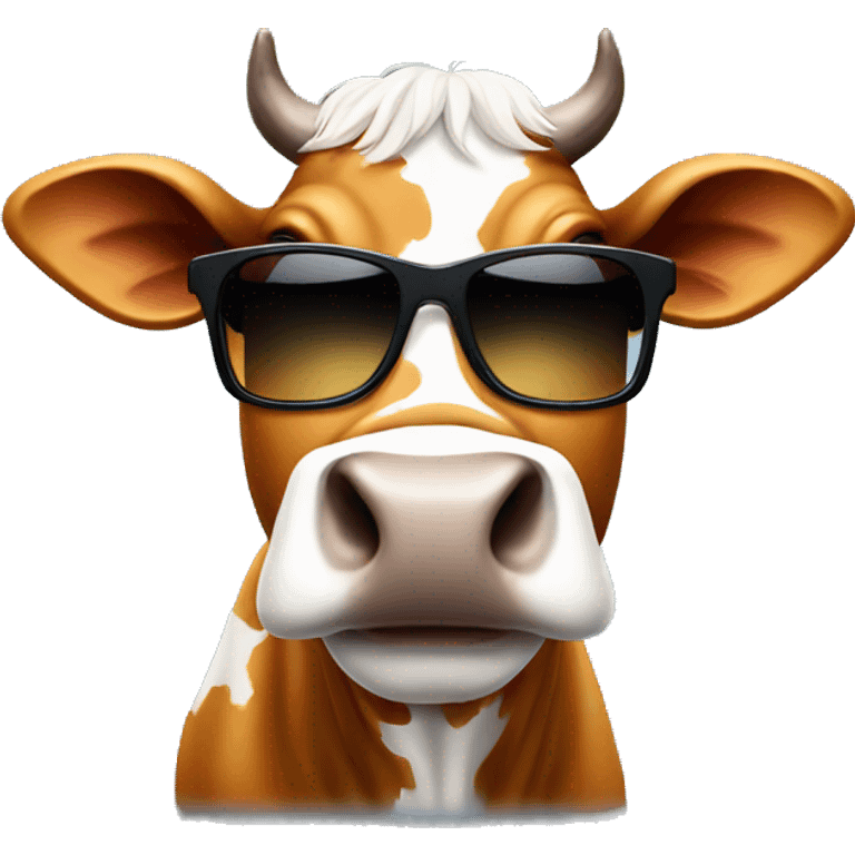 Cow with sunglasses emoji