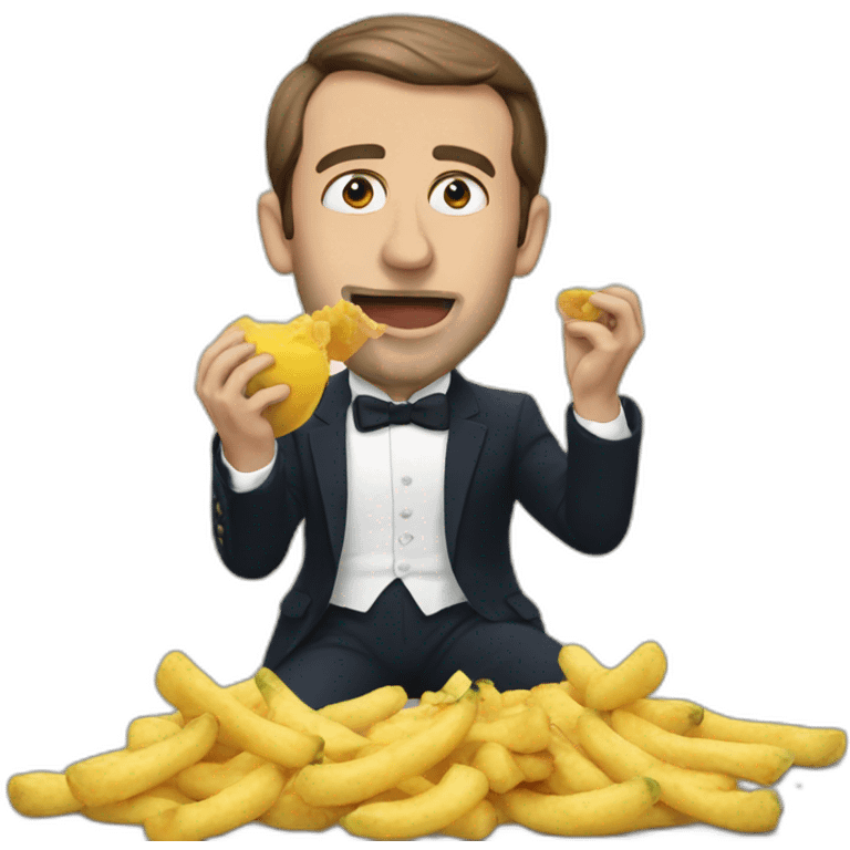 Macron qui mange emoji