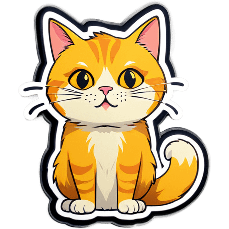 Nervous yellow cat  emoji