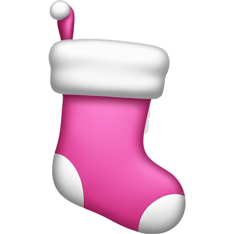 Pink Christmas stocking  emoji