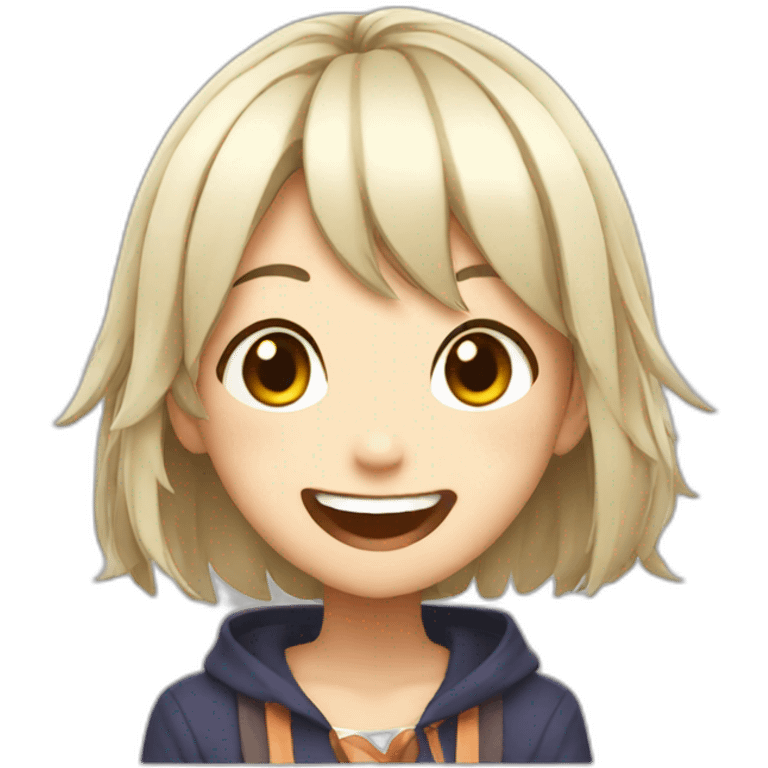 laughing anime girl emoji