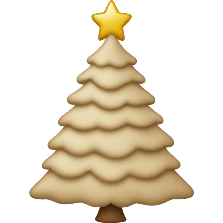 Beige Christmas tree emoji