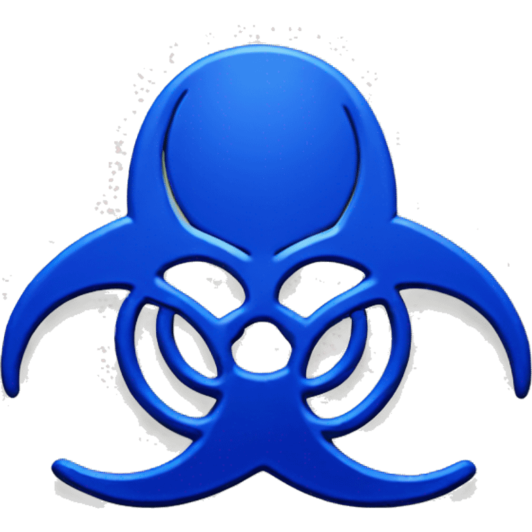 Blue biohazard emoji