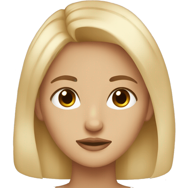 Blonde girl with brown eyes clean aesthetic  emoji