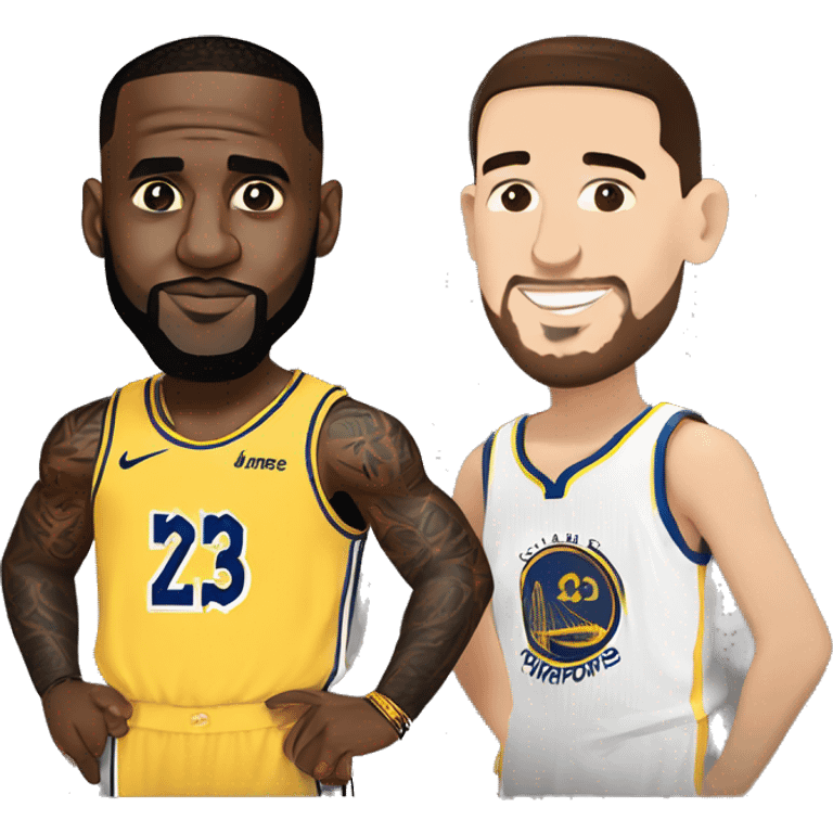 lebron james and klay thompson emoji