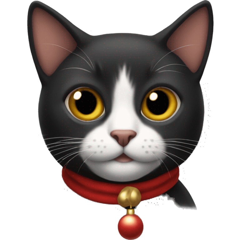 Gato negro navideño emoji