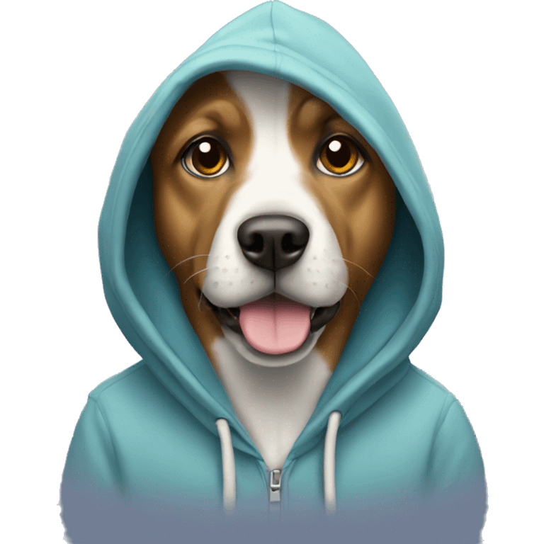 dog wearing a hoodie emoji