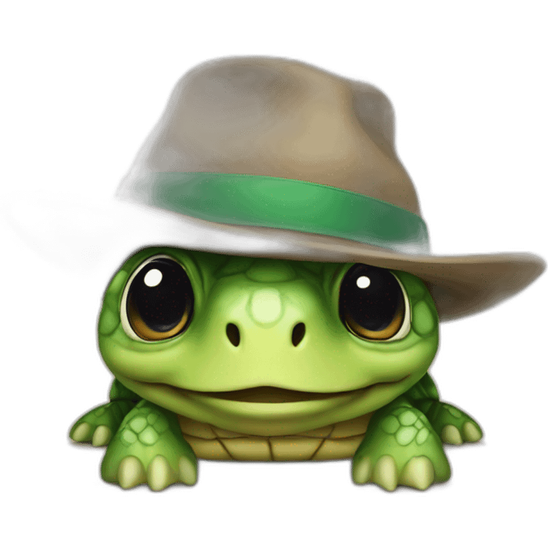 turtle in a hat emoji