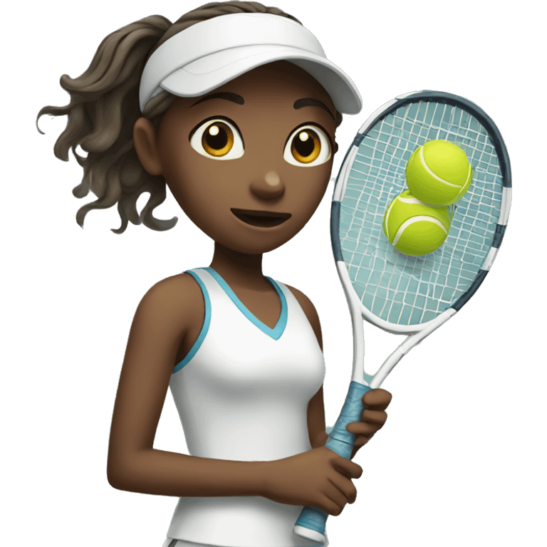 girl playing tennis emoji