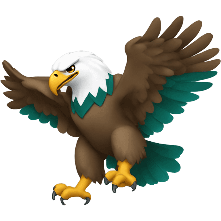 Eagle wearing a Philadelphia Eagles  emoji