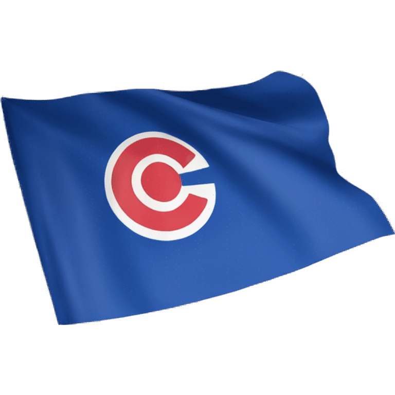 Chicago flag with cubs logo emoji