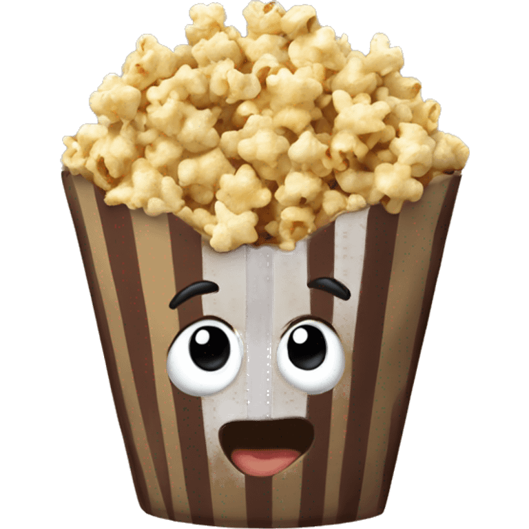 Chocolate covered popcorn emoji