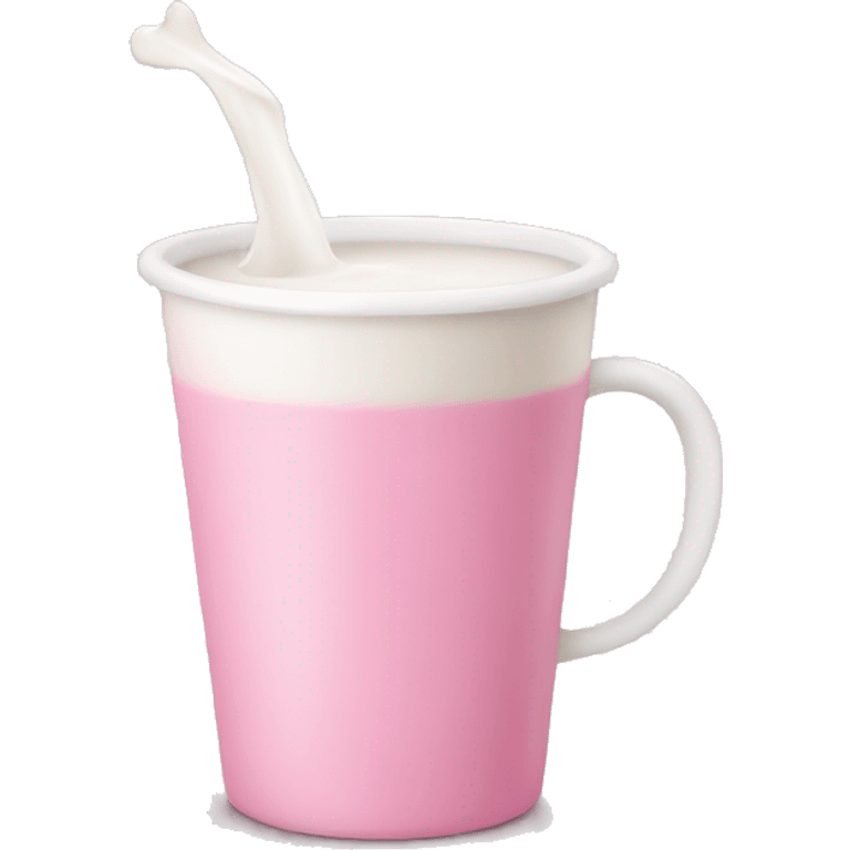 Pink milk in a cup emoji