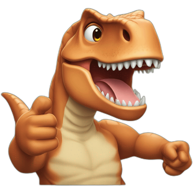 Tyrannosaurus thumbs up emoji