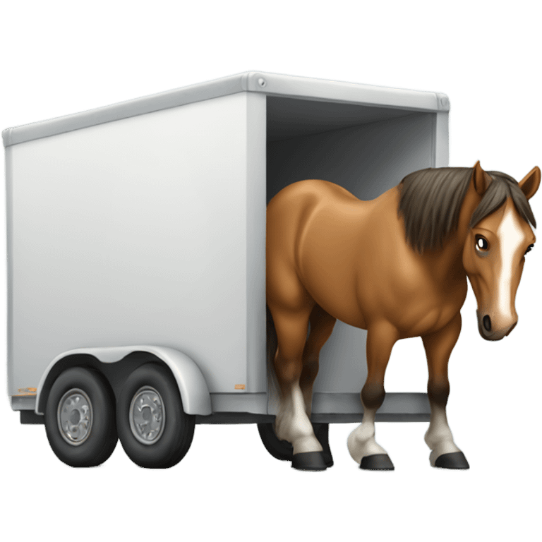 Horse not loading into trailer emoji