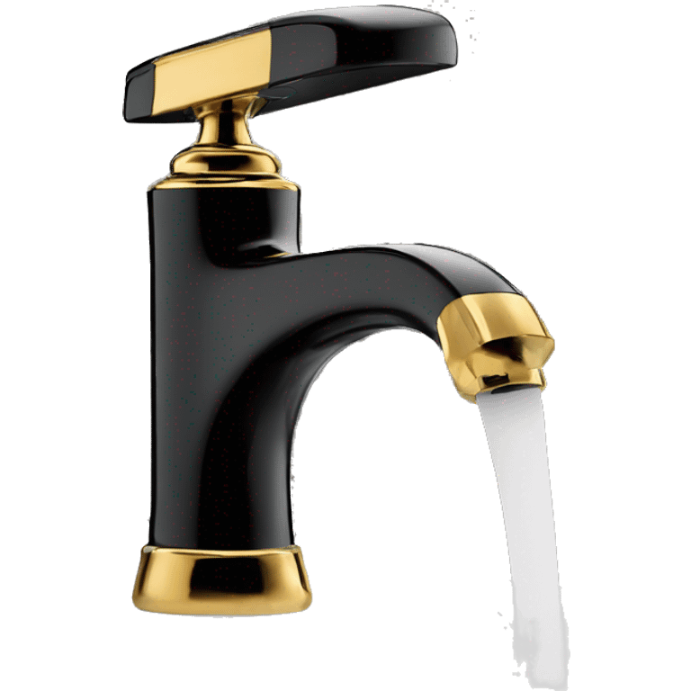 Black and gold washbasin mixer tap emoji