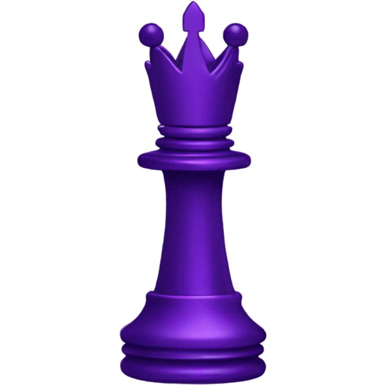 Queens chess piece split down the middle two one purple emoji