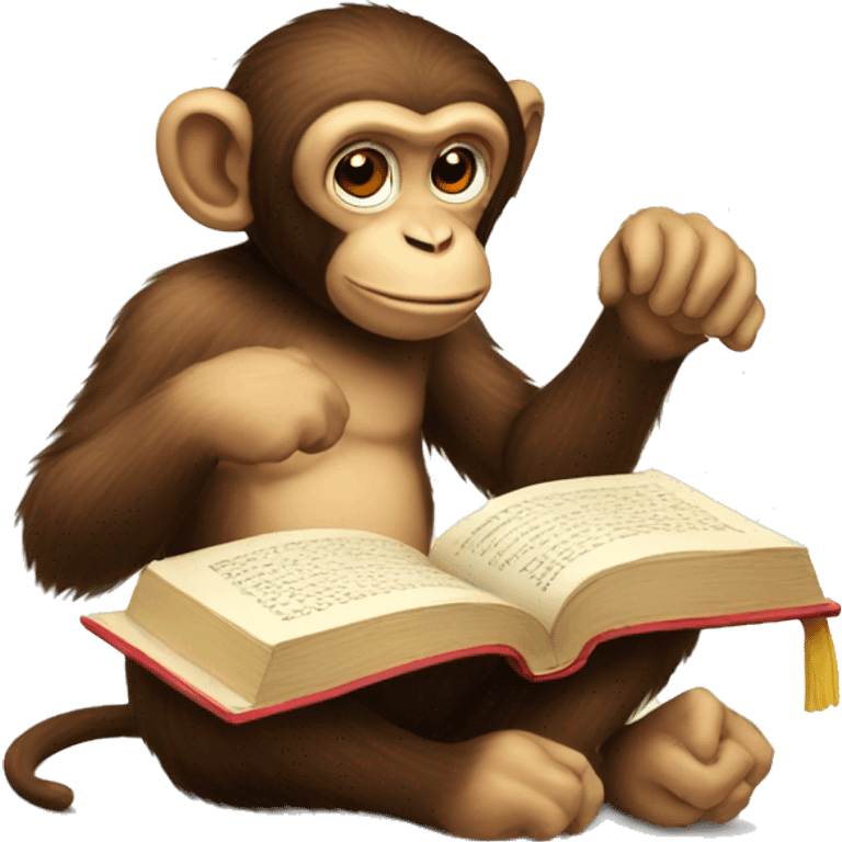 Monkey with book  emoji