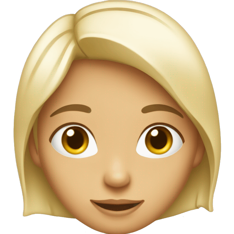 Un visage féminin heureux. emoji