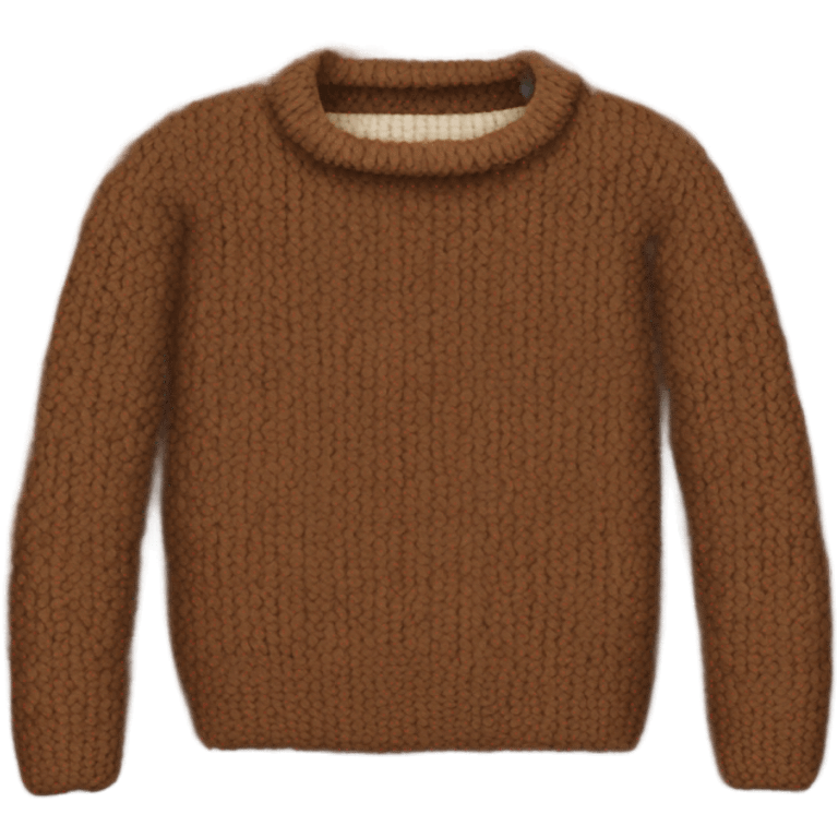 Knitted vintage brown sweater  emoji