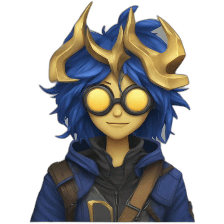 a fusion between vriska serket and drik strider emoji