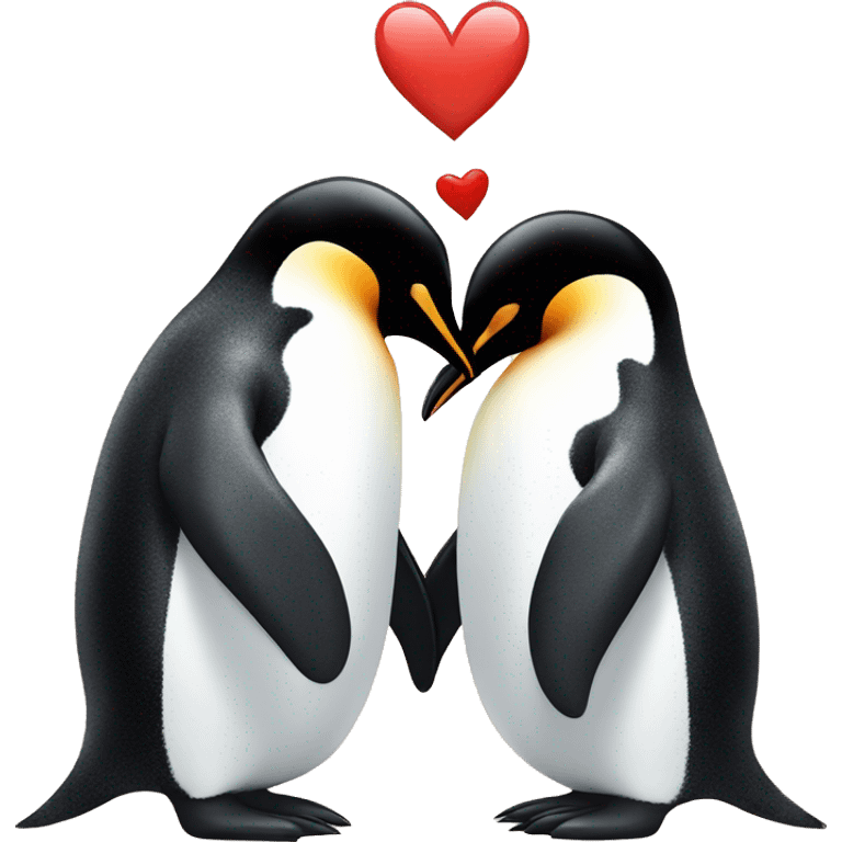 penguins in love emoji