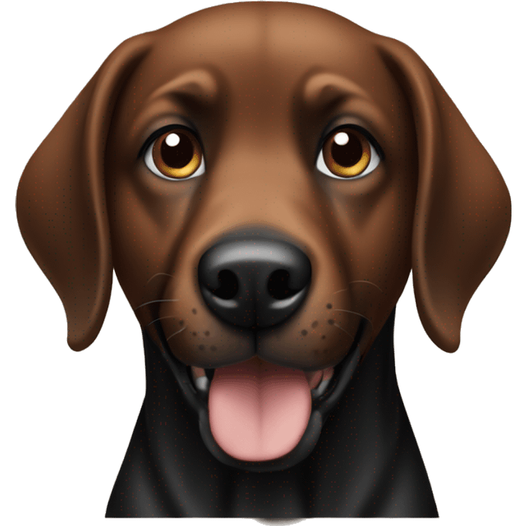 Brown and black dog emoji