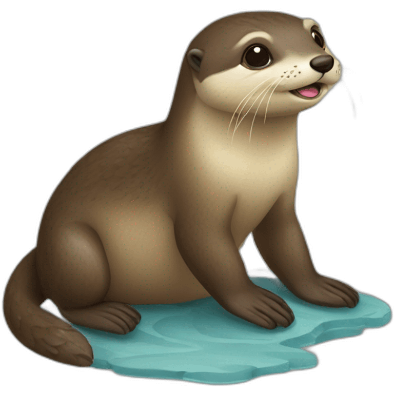 loutre sur tortu emoji