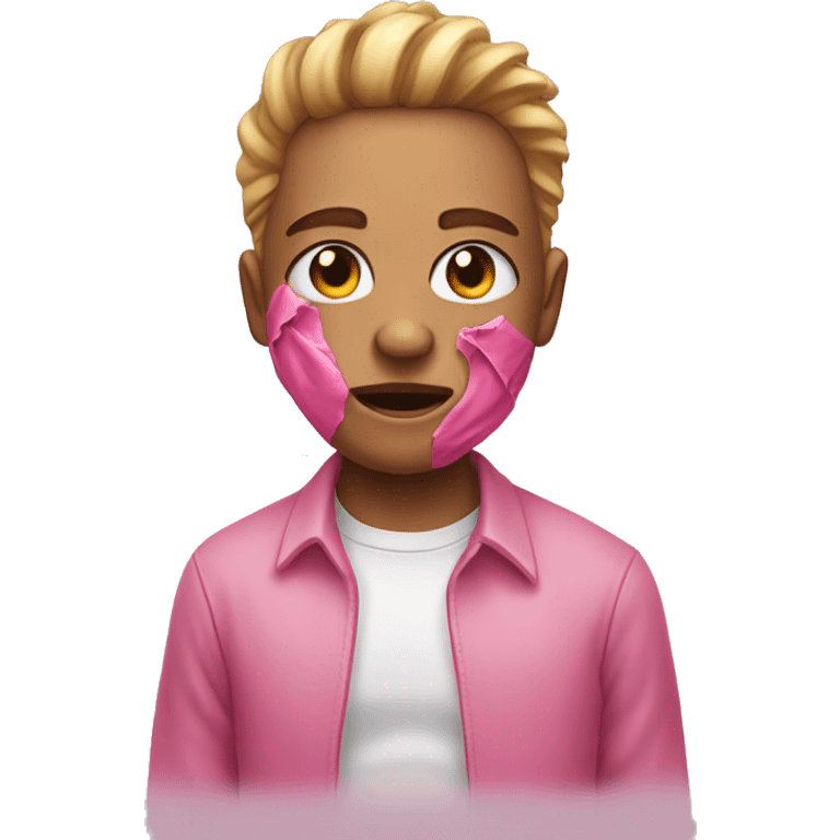 cute pink hurt emoji