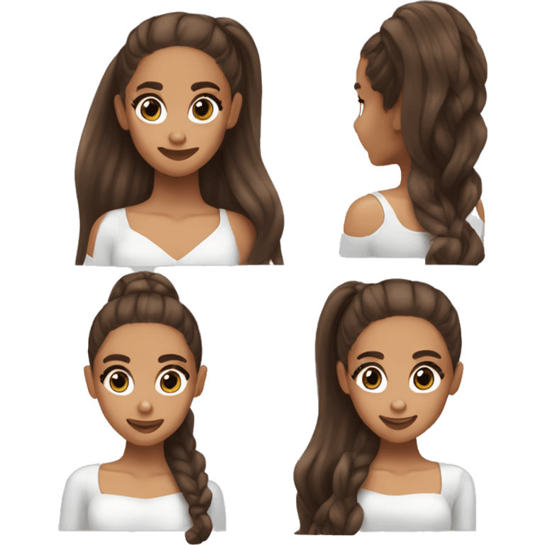 Ariana grande brown hair  emoji