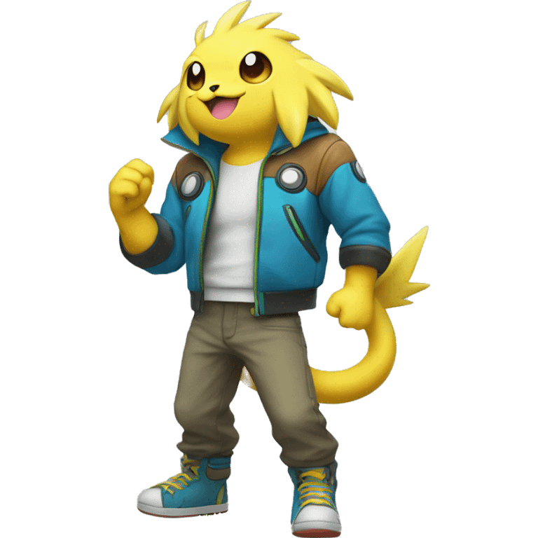 Cool Electrike Pokémon full body emoji