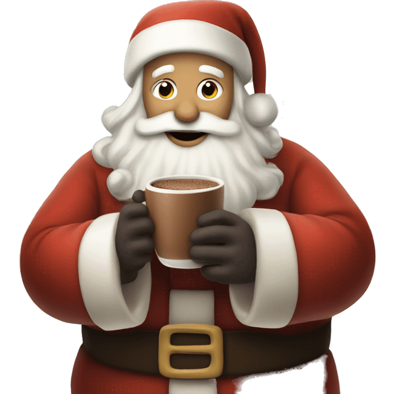 Santa clause drinking cocoa  emoji