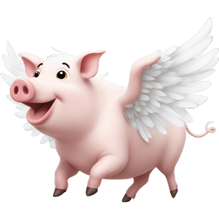 Pig with wings emoji