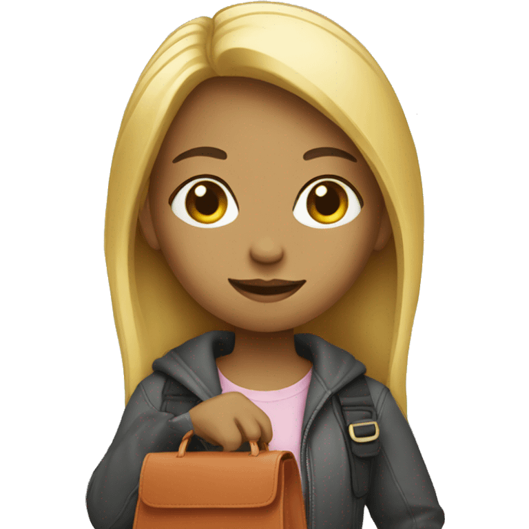 Girl with bag  emoji